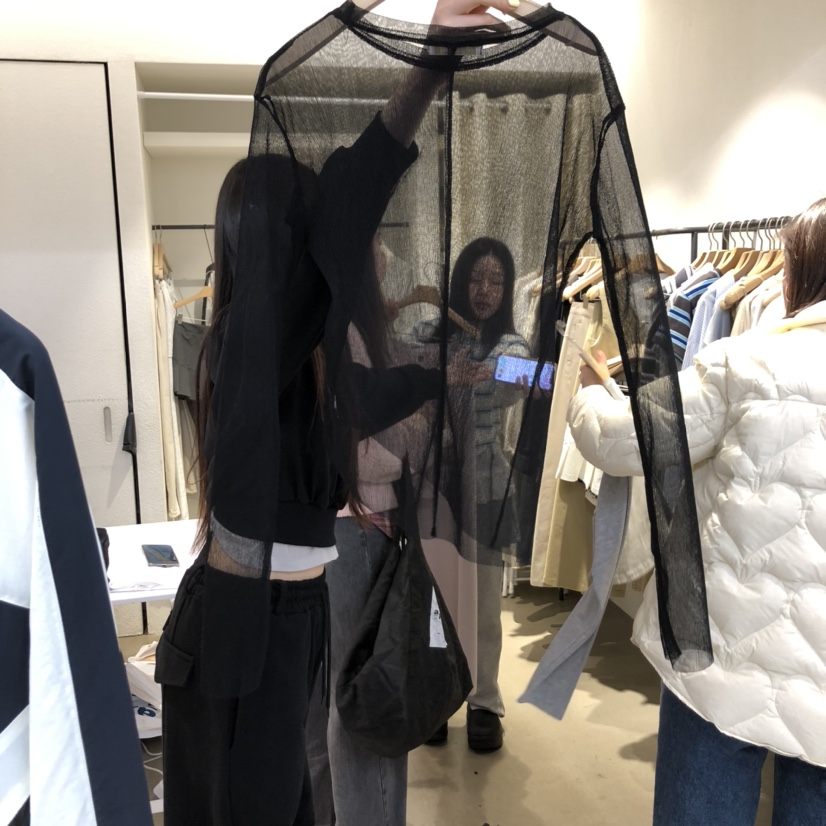 IR BIEN東大門實拍女裝新品時尚25春夏職業真品推薦長袖T恤ir bien-A長袖T恤