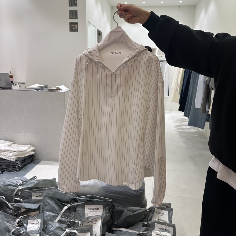 ARTISANAL東大門代購女士新品推薦25春夏熱賣襯衫蕾絲衫兜帽ARTISANAL襯衫/蕾絲衫圖色2