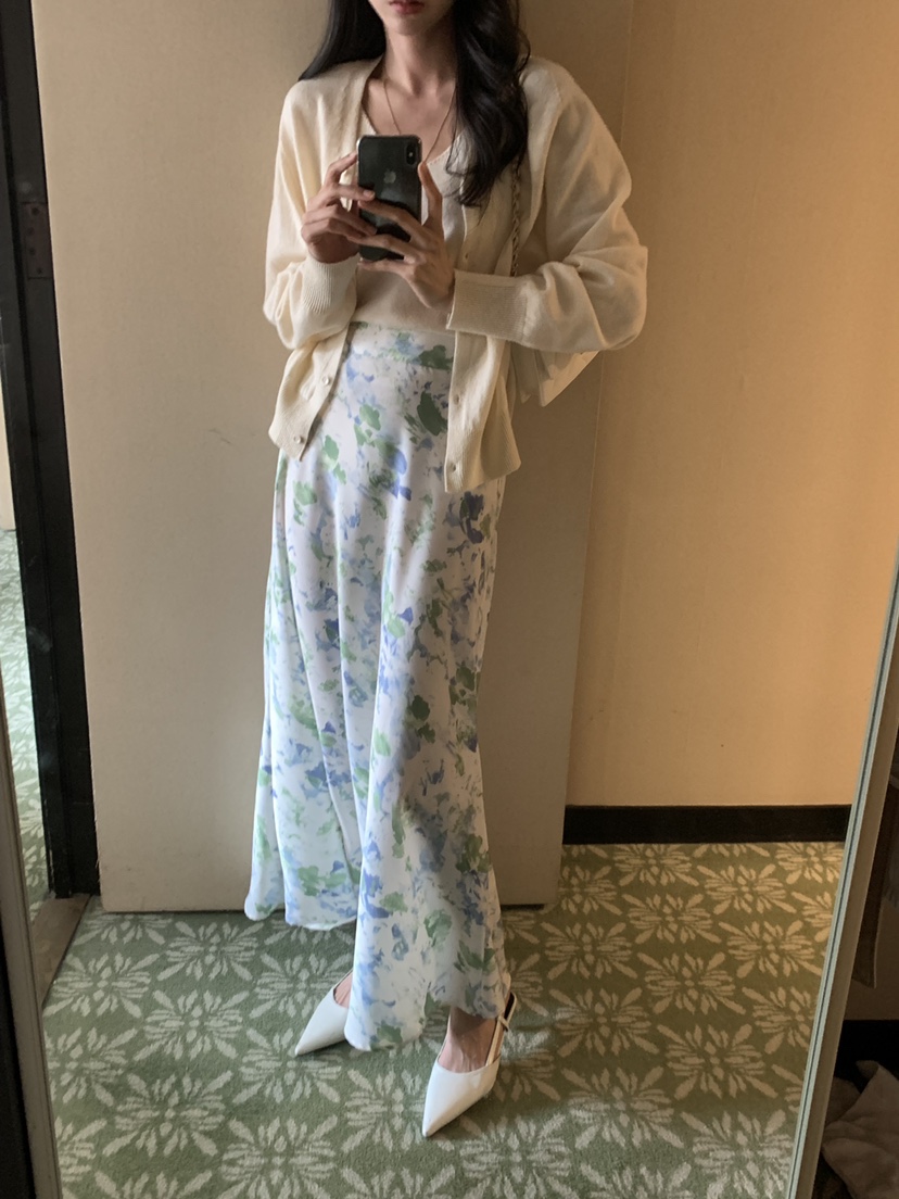 FRILL-T韓國直郵㊣女裝新款熱賣推薦25春夏人氣職業休閑長裙FRILL-T長裙