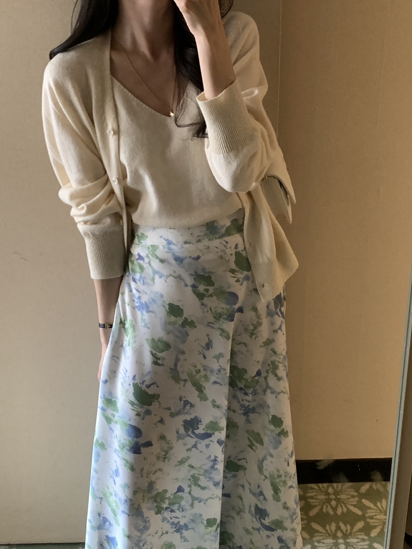 FRILL-T韓國直郵㊣女裝新款熱賣推薦25春夏人氣職業休閑長裙FRILL-T長裙