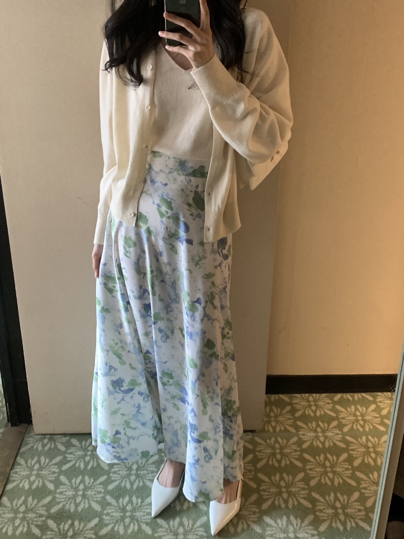 FRILL-T韓國直郵㊣女裝新款熱賣推薦25春夏人氣職業休閑長裙FRILL-T長裙