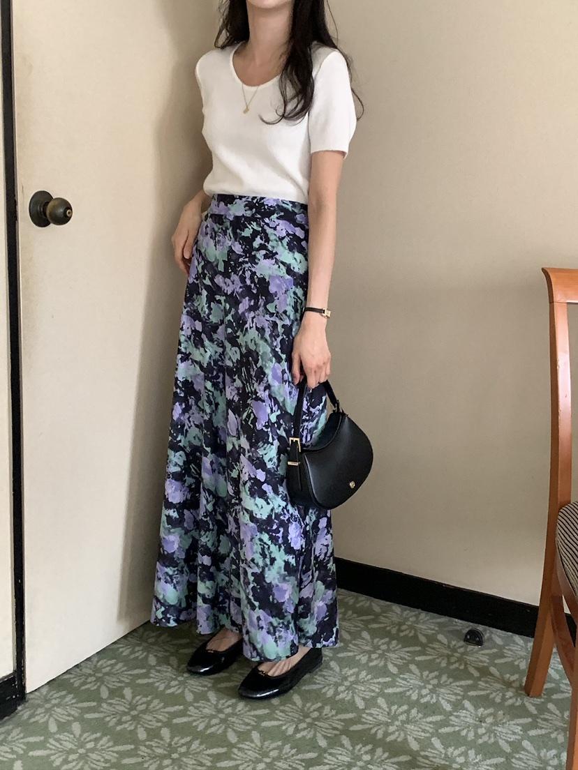 FRILL-T韓國直郵㊣女裝新款熱賣推薦25春夏人氣職業休閑長裙FRILL-T長裙