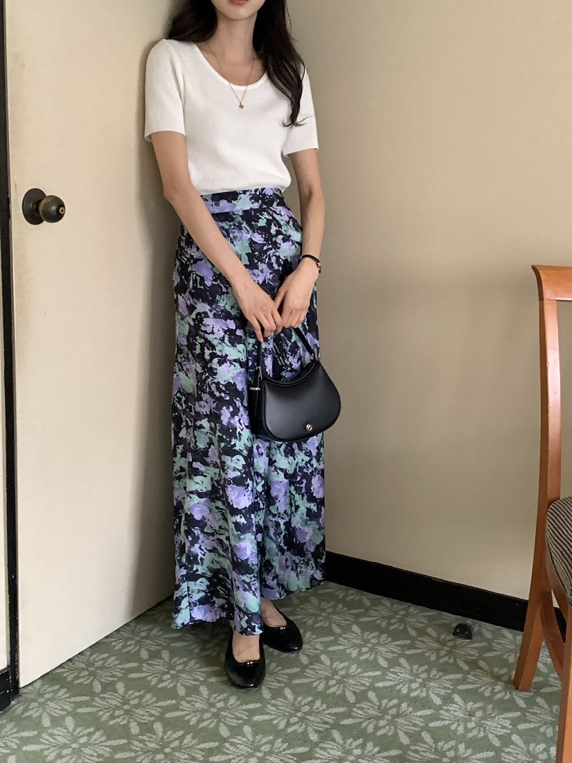 FRILL-T韓國直郵㊣女裝新款熱賣推薦25春夏人氣職業休閑長裙FRILL-T長裙圖色2
