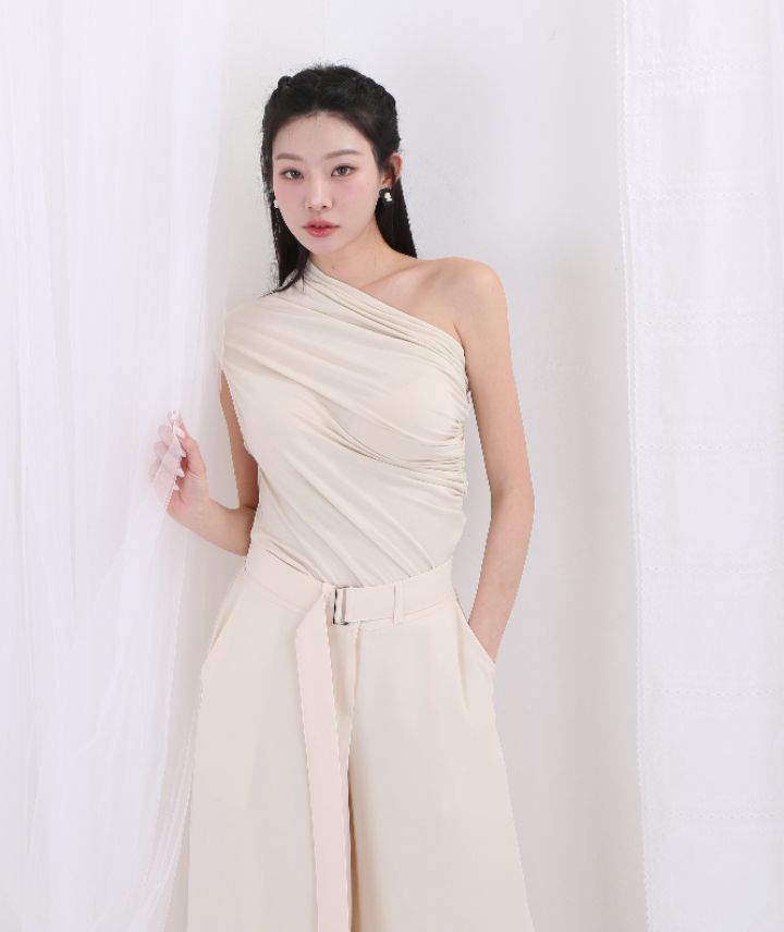 CHARLES THE SECOND韓國㊣直郵東大門代購女裝新品25春夏吊帶背心褶皺CHARLES THE SECOND/CHEAP-CHIC吊帶/背心