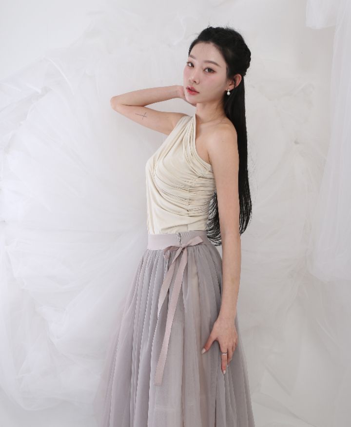 CHARLES THE SECOND韓國㊣直郵東大門代購女裝新品25春夏吊帶背心褶皺CHARLES THE SECOND/CHEAP-CHIC吊帶/背心