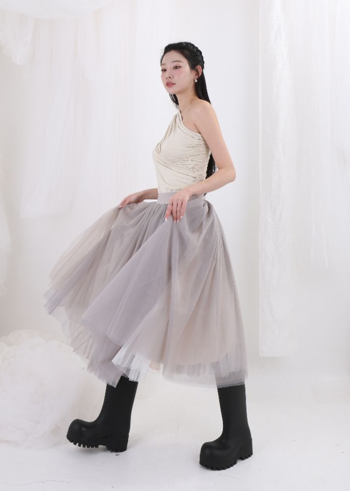 CHARLES THE SECOND直郵韓國代購㊣女裝新品25春夏時尚長裙CHARLES THE SECOND/CHEAP-CHIC長裙
