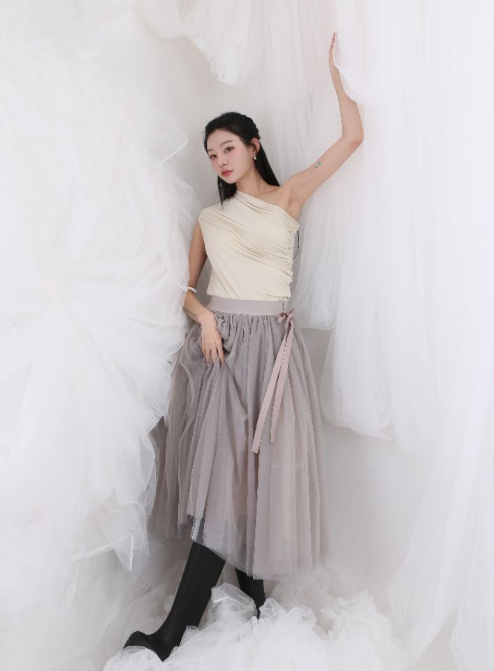 CHARLES THE SECOND直郵韓國代購㊣女裝新品25春夏時尚長裙CHARLES THE SECOND/CHEAP-CHIC長裙