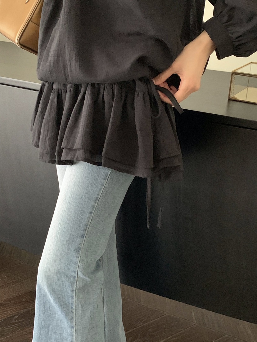 FRILL-T韓國直郵㊣東大門實拍女裝新品人氣職業襯衫蕾絲衫FRILL-T襯衫/蕾絲衫