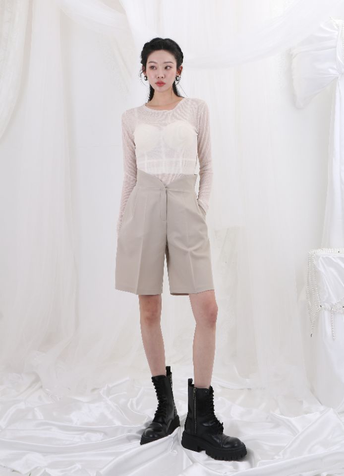 CHARLES THE SECOND韓國直郵㊣東大門實拍女裝新款25春夏短褲CHARLES THE SECOND/CHEAP-CHIC短褲