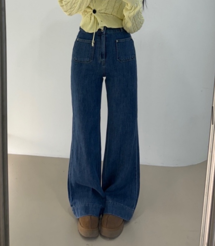 RIAH韓國直郵㊣東大門實拍女裝新品推薦人氣熱賣牛仔褲口袋RIAH牛仔褲