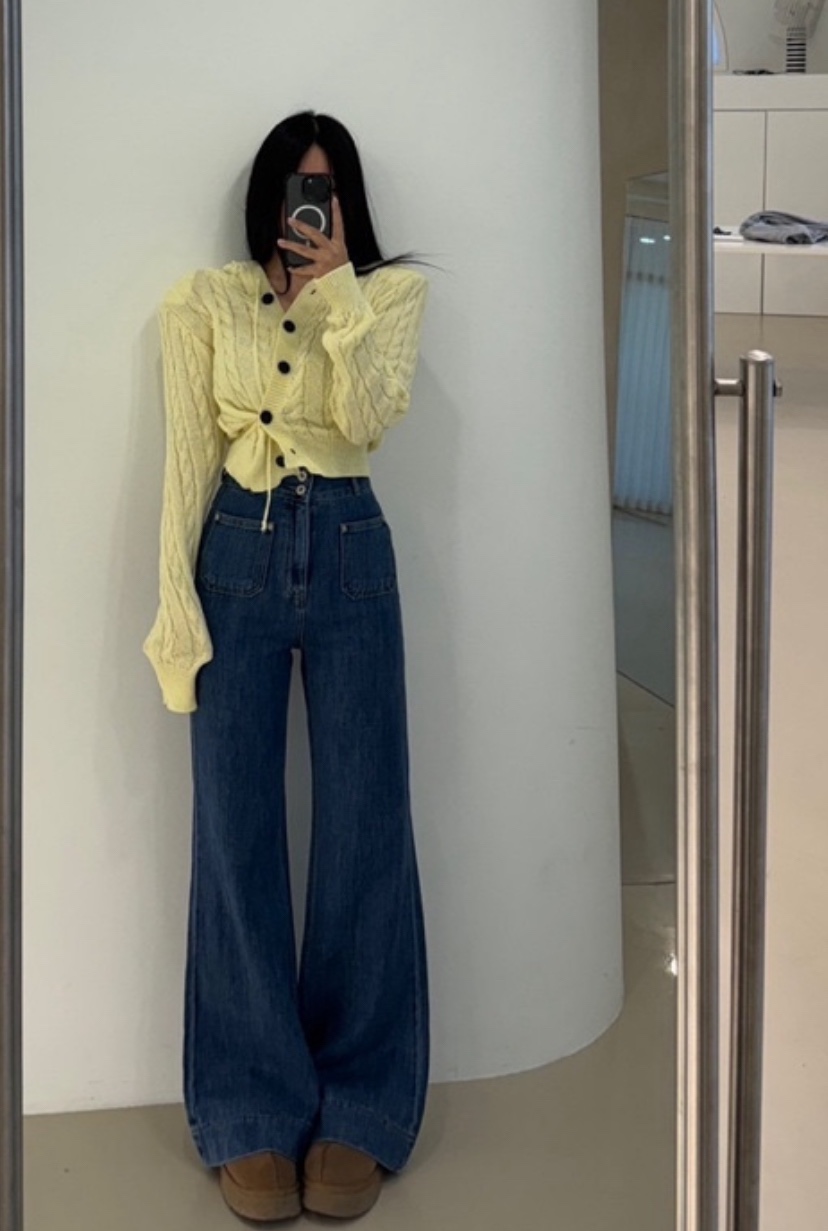 RIAH韓國直郵㊣東大門實拍女裝新品推薦人氣熱賣牛仔褲口袋RIAH牛仔褲