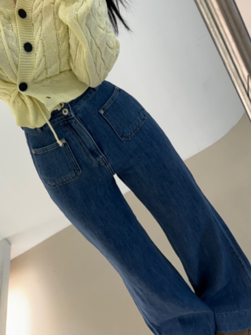 RIAH韓國直郵㊣東大門實拍女裝新品推薦人氣熱賣牛仔褲口袋RIAH牛仔褲