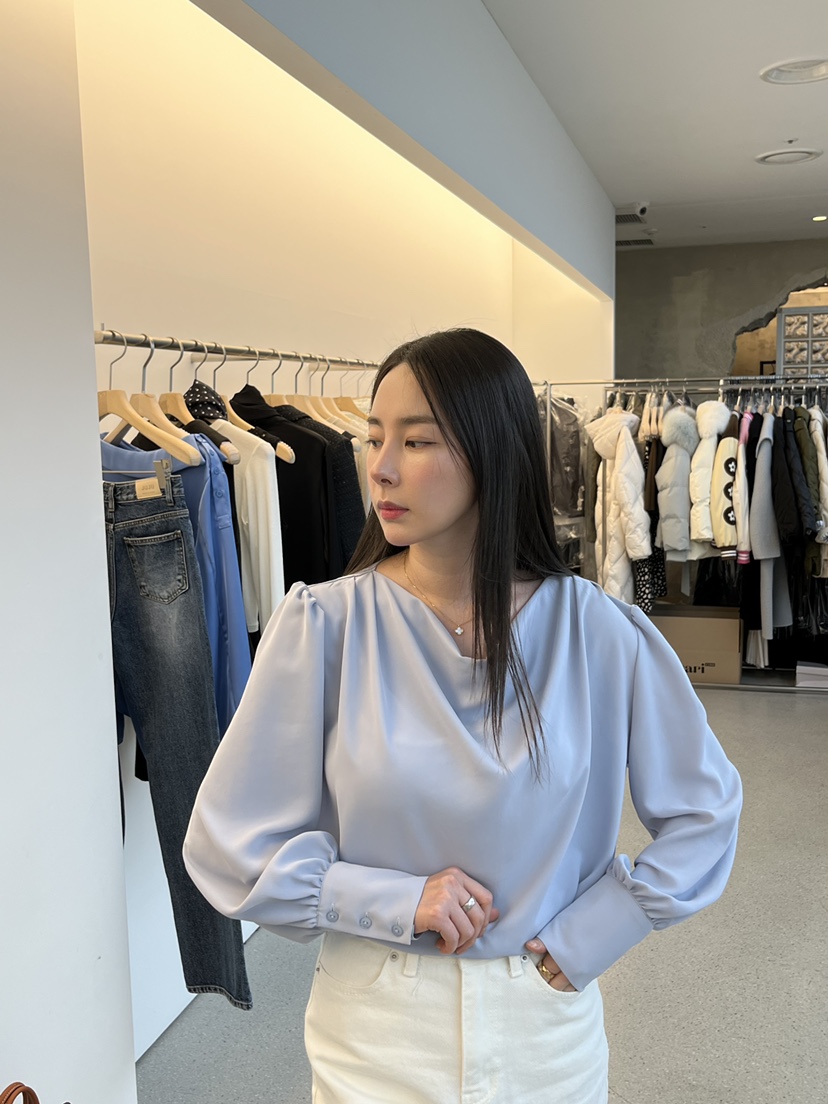 JUJU韓國直郵㊣東大門實拍女裝新款休閑時尚熱賣襯衫蕾絲衫JUJU襯衫/蕾絲衫