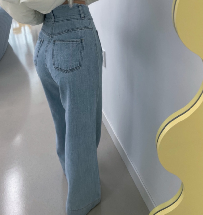 RIAH直郵韓國代購㊣女裝新品25春夏熱賣職業推薦牛仔褲口袋RIAH牛仔褲