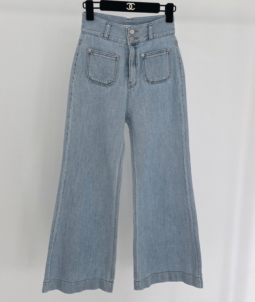 RIAH直郵韓國代購㊣女裝新品25春夏熱賣職業推薦牛仔褲口袋RIAH牛仔褲圖色1