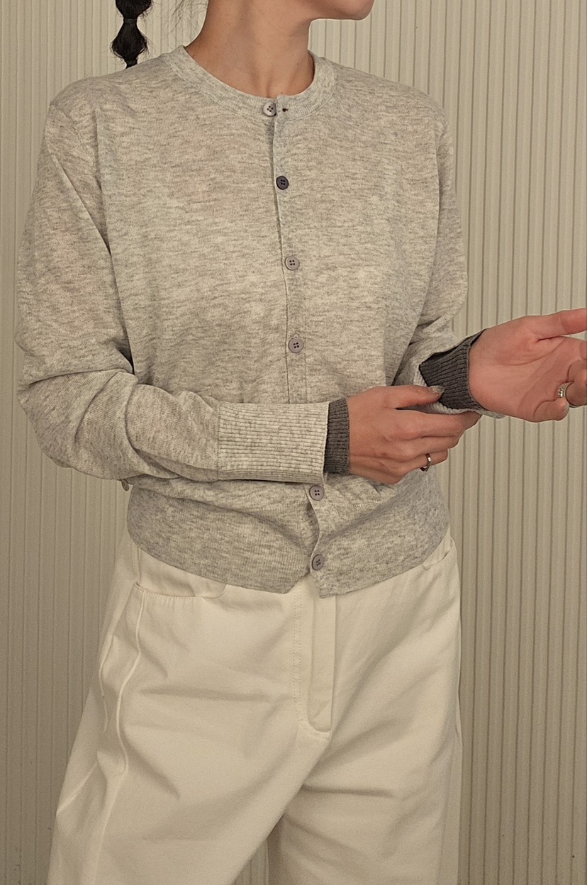 NEOUL直郵韓國代購㊣女裝新款休閑職業人氣時尚熱賣針織衫開衫NEOUL/ahin雙領標簽針織衫