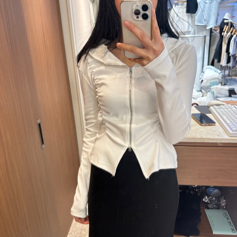 ON THE MODE韓國直郵㊣女裝新款時尚25春夏休閑長袖T恤兜帽ON THE MODE長袖T恤