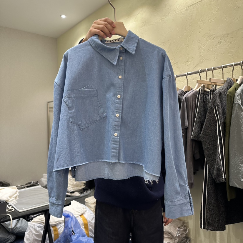 SANTAL韓國直郵㊣女裝新品時尚人氣25春夏休閑推薦襯衫蕾絲衫SANTAL襯衫/蕾絲衫圖色2