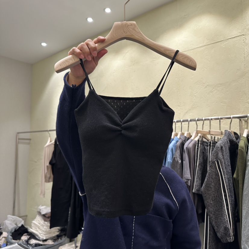 SANTAL韓國直郵㊣東大門實拍女裝新款推薦職業吊帶背心褶皺SANTAL吊帶/背心圖色4