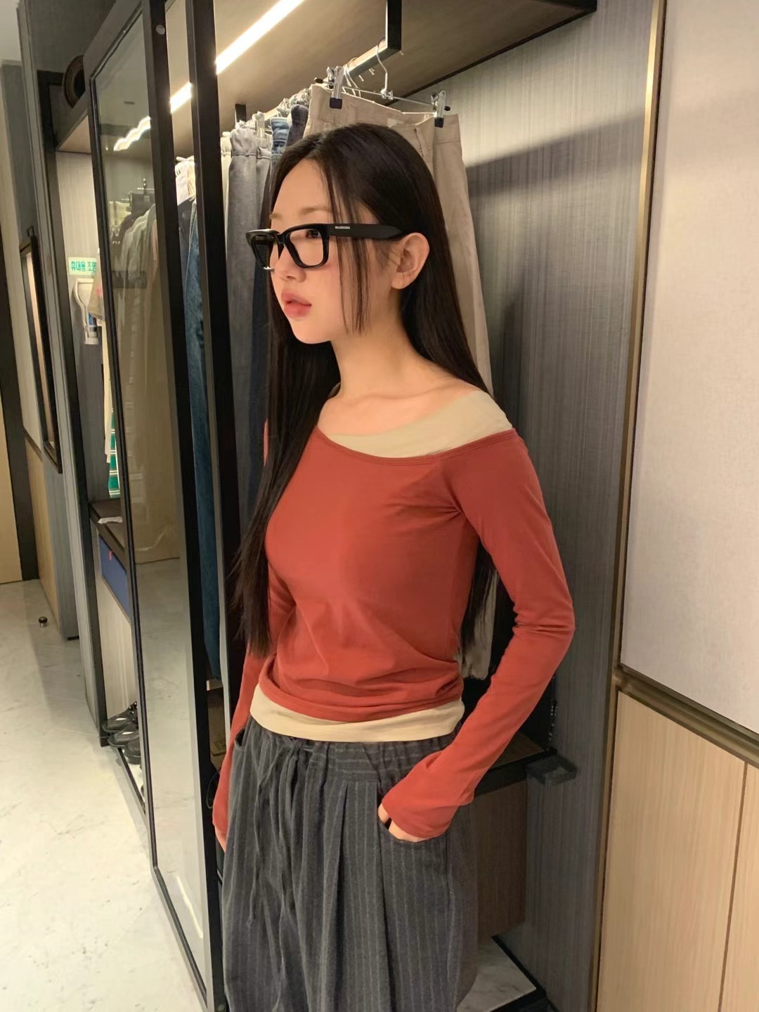 FORMAL韓國直郵㊣女裝新品25春夏推薦休閑職業時尚熱賣長袖T恤FORMAL長袖T恤