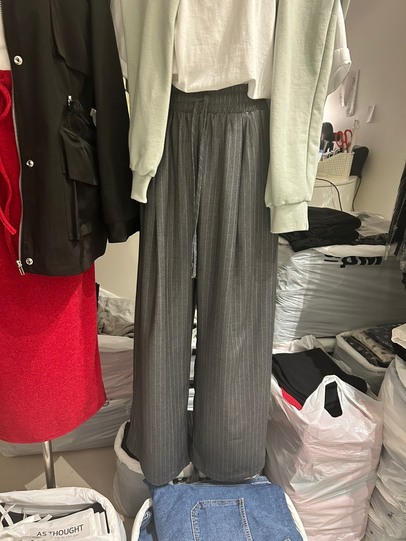AS THOUGHT韓國直郵㊣女裝新品時尚25春夏職業人氣熱賣休閑褲AS THOUGHT休閑褲圖色1