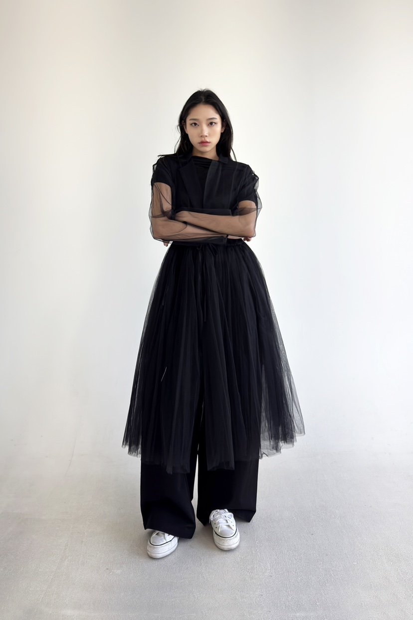 NOV7直郵韓國代購㊣女裝新品熱賣休閑25春夏推薦時尚連衣裙the ebony eyes/NOV7連衣裙