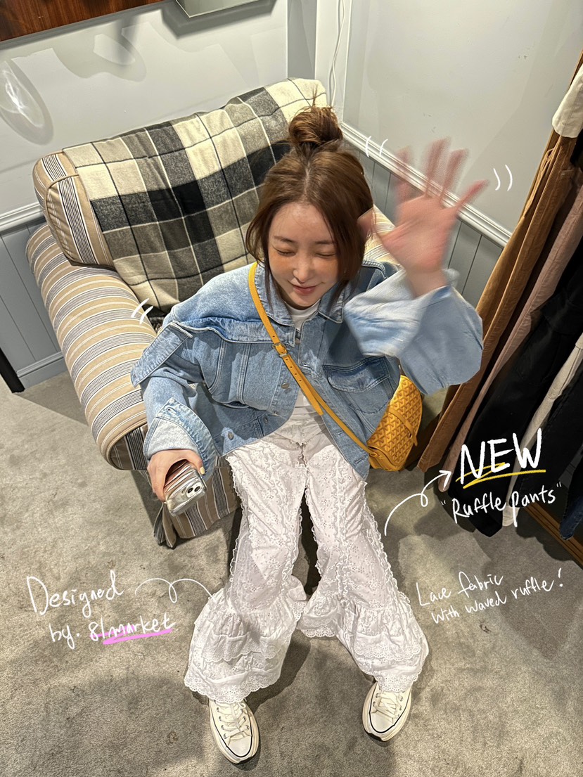 81 MARKET-L直郵韓國代購㊣女裝新品推薦人氣25春夏休閑褲81 MARKET-L休閑褲