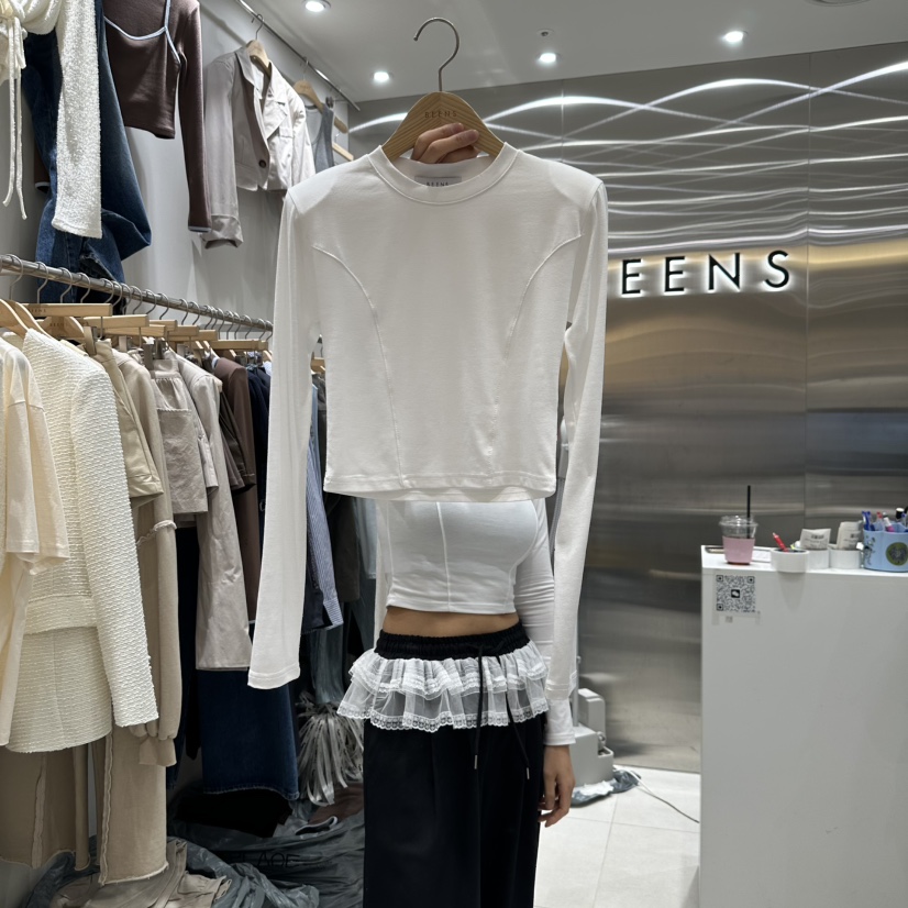 BEENS韓國直郵㊣女裝新品時尚推薦職業人氣休閑熱賣長袖T恤BEENS長袖T恤圖色3
