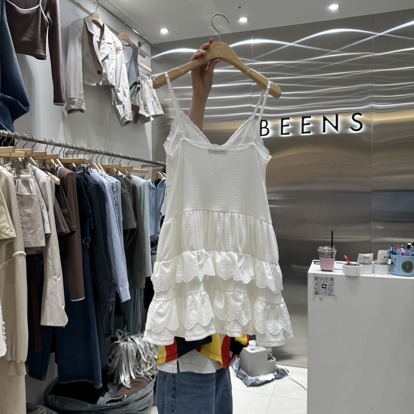 BEENS韓國直郵㊣女裝新款休閑人氣25春夏熱賣推薦職業連衣裙BEENS連衣裙