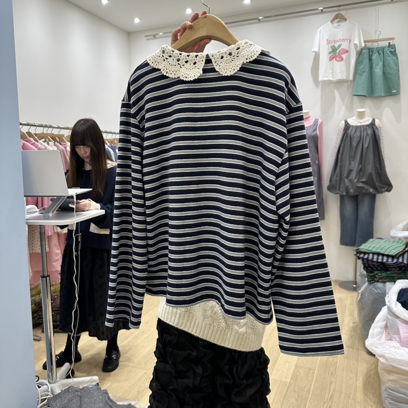 FURE韓國直郵㊣東大門實拍女裝新品推薦25春夏熱賣人氣長袖T恤FURE長袖T恤