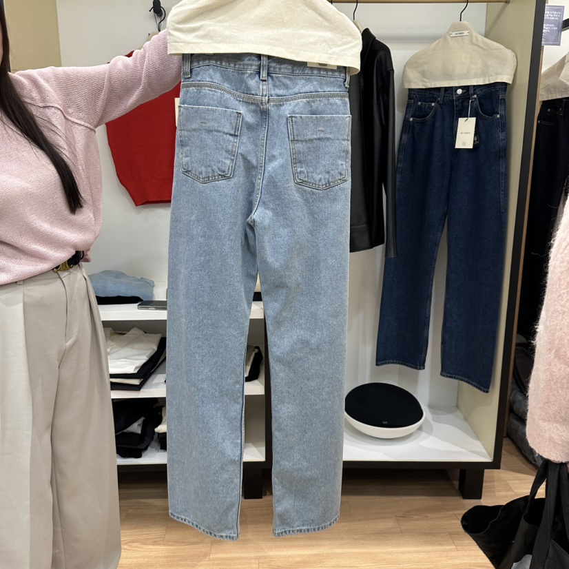 MUYBIEN直郵韓國代購㊣女裝新款休閑人氣25春夏推薦職業牛仔褲MUYBIEN牛仔褲