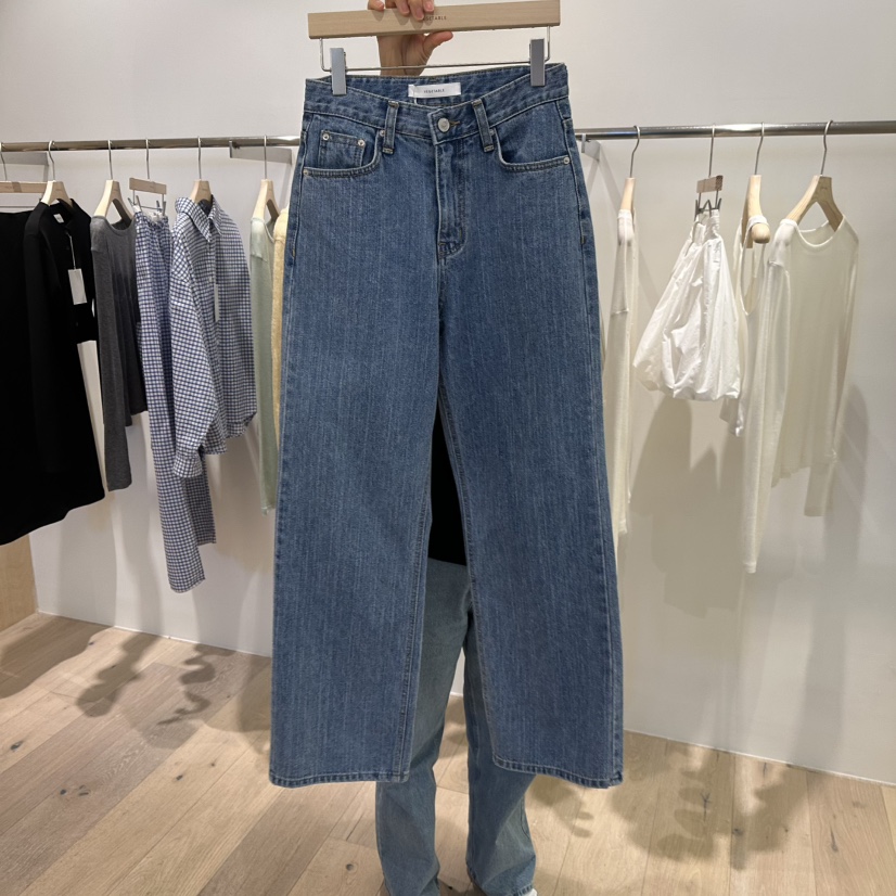 VEGETABLE韓國直郵㊣女裝新款25春夏熱賣休閑推薦職業牛仔褲VEGETABLE牛仔褲