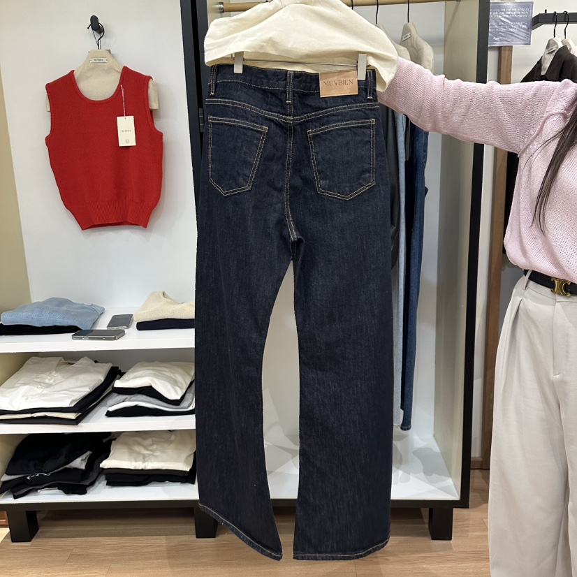 MUYBIEN韓國直郵㊣東大門實拍女裝新品熱賣25春夏休閑牛仔褲MUYBIEN牛仔褲