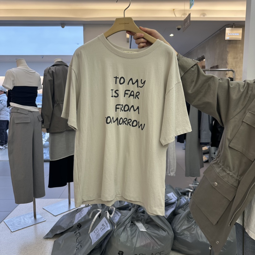 SANDALWOOD直郵韓國代購㊣女裝新品熱賣職業時尚人氣25春夏T恤SANDALWOODT恤圖色2