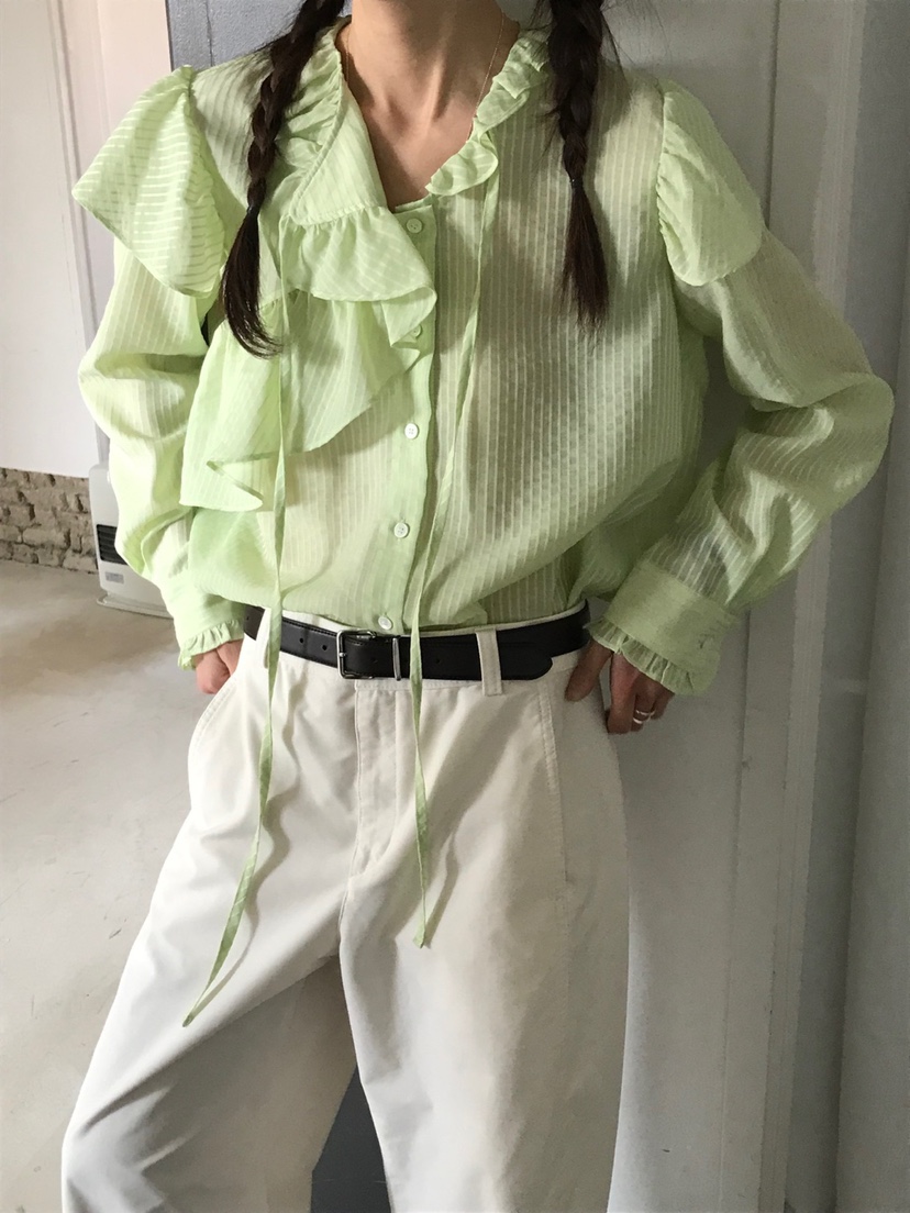VAARA韓國直郵㊣女裝新款熱賣時尚推薦25春夏職業襯衫蕾絲衫VAARA襯衫/蕾絲衫