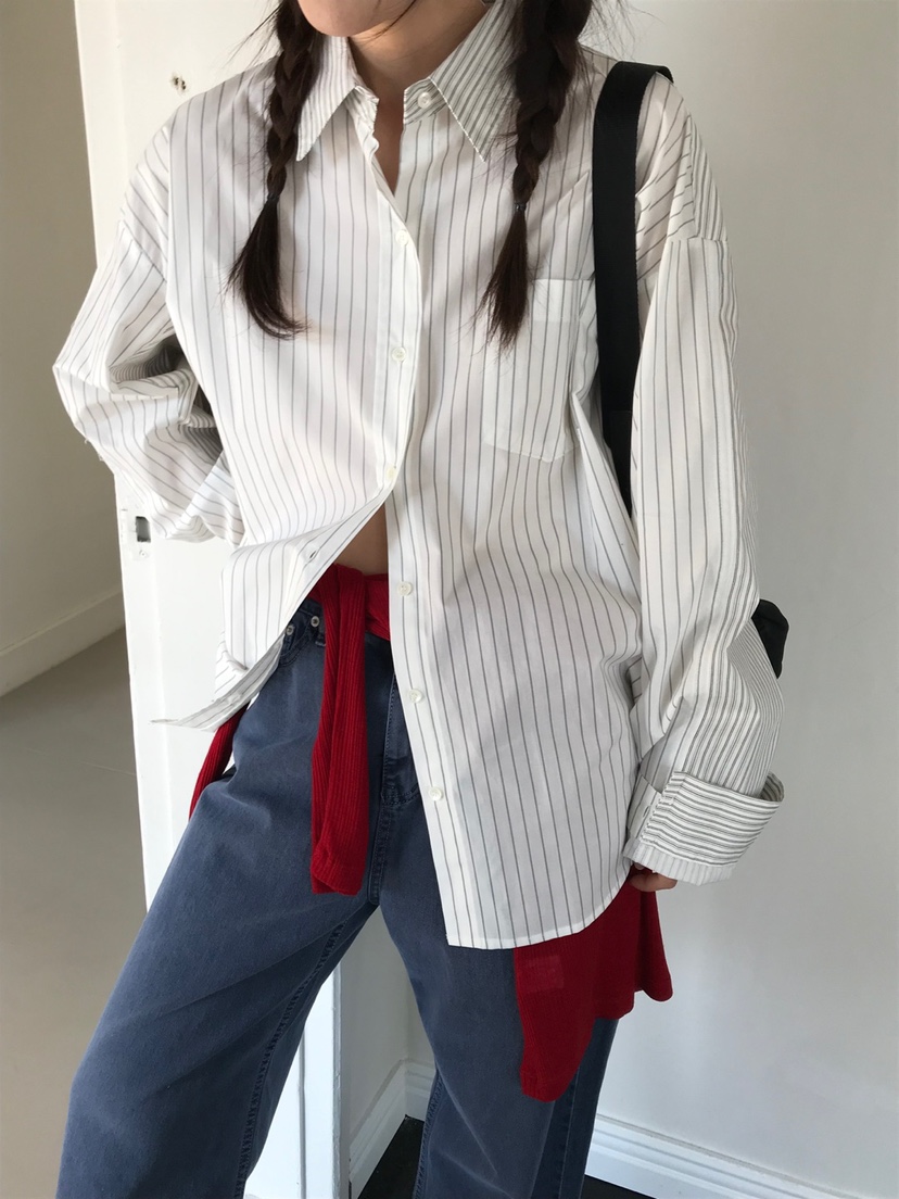 VAARA韓國直郵㊣東大門實拍女裝新款時尚25春夏休閑襯衫蕾絲衫VAARA襯衫/蕾絲衫