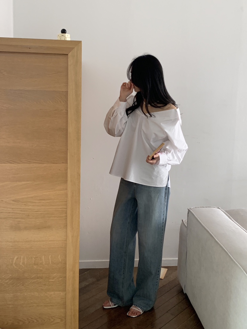 BOUND.A韓國㊣直郵東大門代購女裝新品休閑25春夏牛仔褲復古BOUND.A牛仔褲