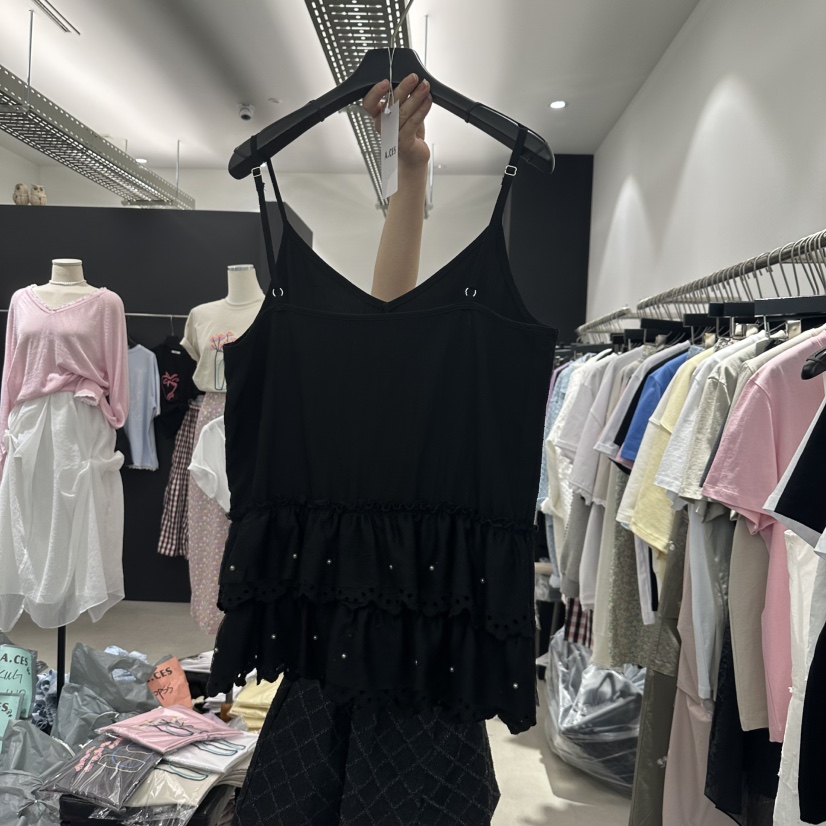 A.CES東大門實拍女士新款休閑職業人氣時尚25春夏吊帶背心A.CES吊帶/背心