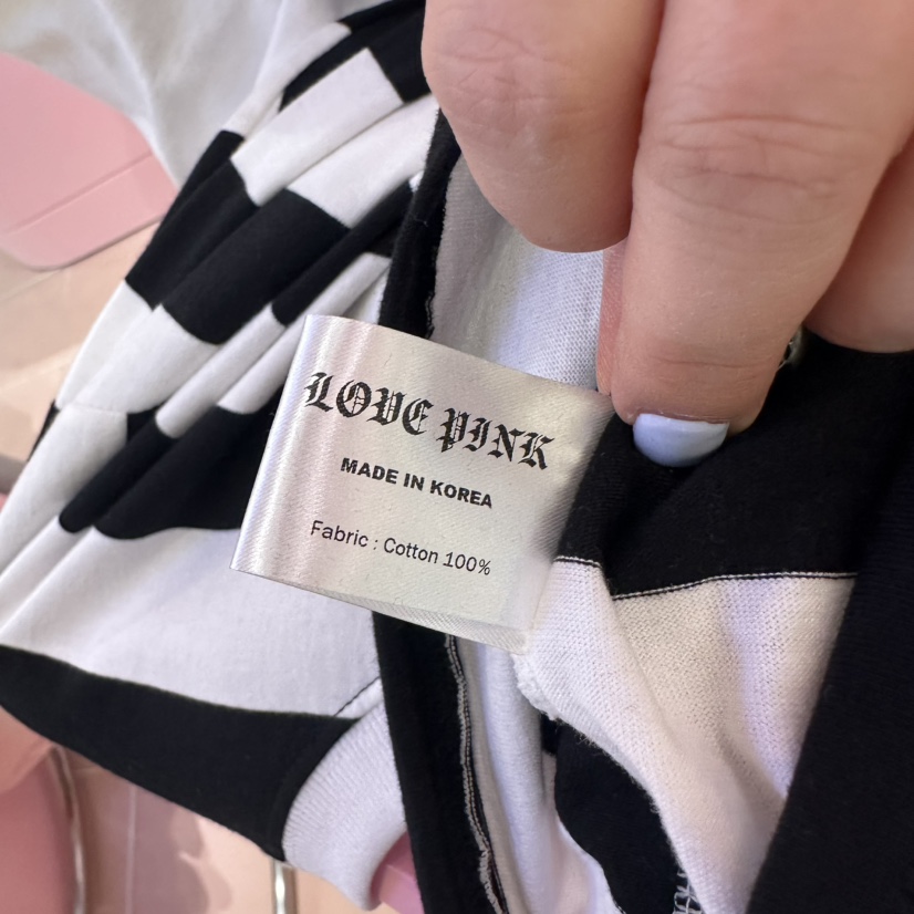LOVE PINK直郵韓國代購㊣女裝新款推薦熱賣休閑職業長袖T恤LOVE PINK長袖T恤