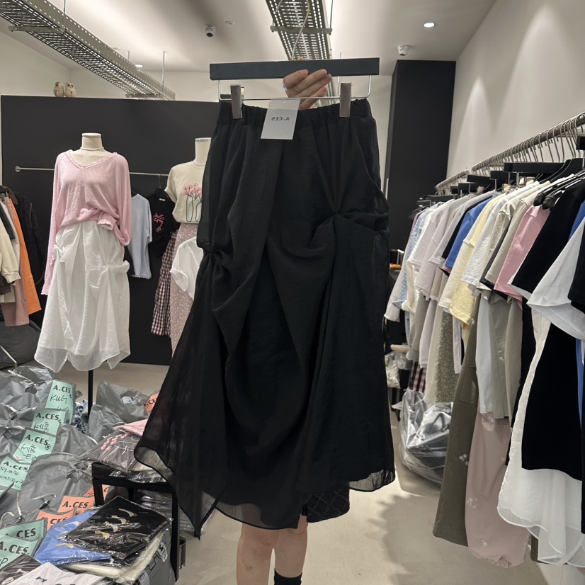 A.CES直郵韓國代購㊣女裝新品人氣時尚熱賣職業25春夏長裙A.CES長裙