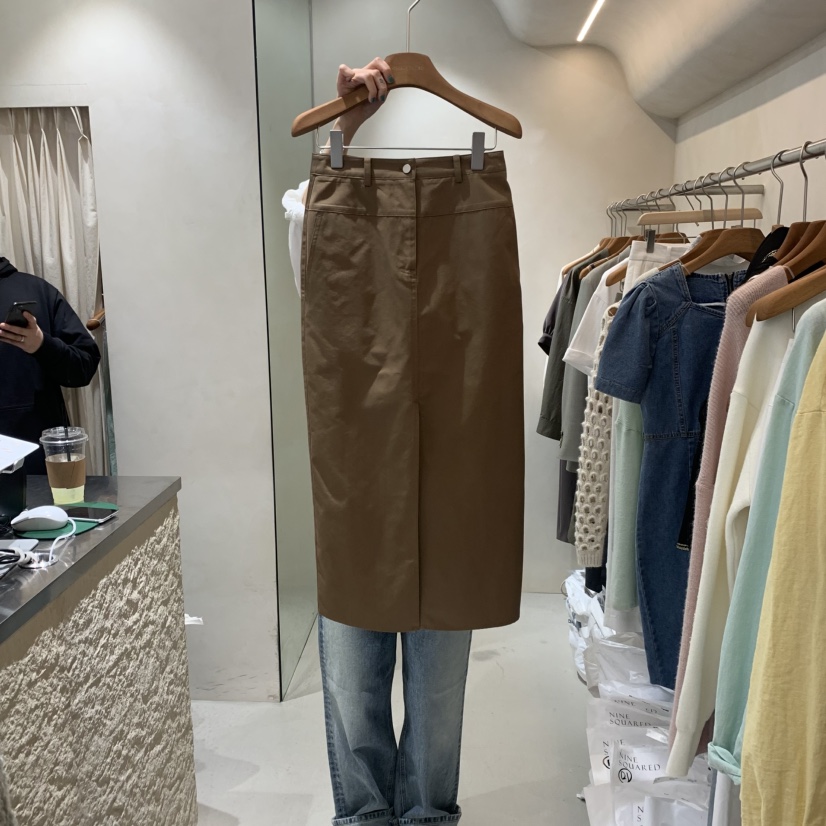 NINESQUARED韓國直郵㊣女裝新品人氣休閑25春夏半身裙中短裙NINESQUARED半身裙/中短裙圖色2