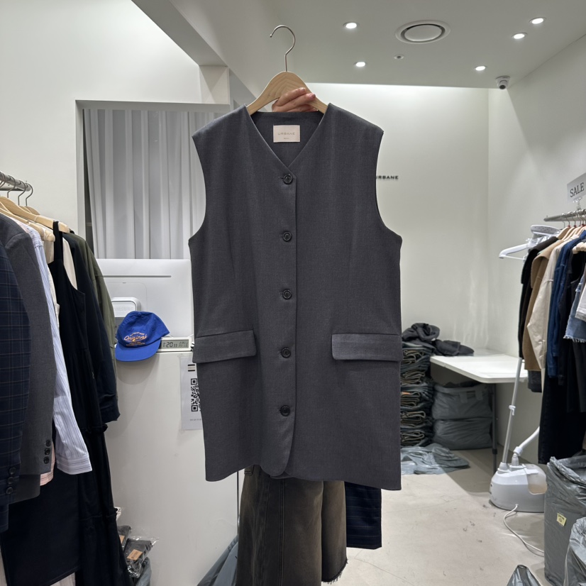 URBANE-P韓國直郵㊣女裝新品休閑熱賣推薦25春夏時尚職業馬甲URBANE-P馬甲