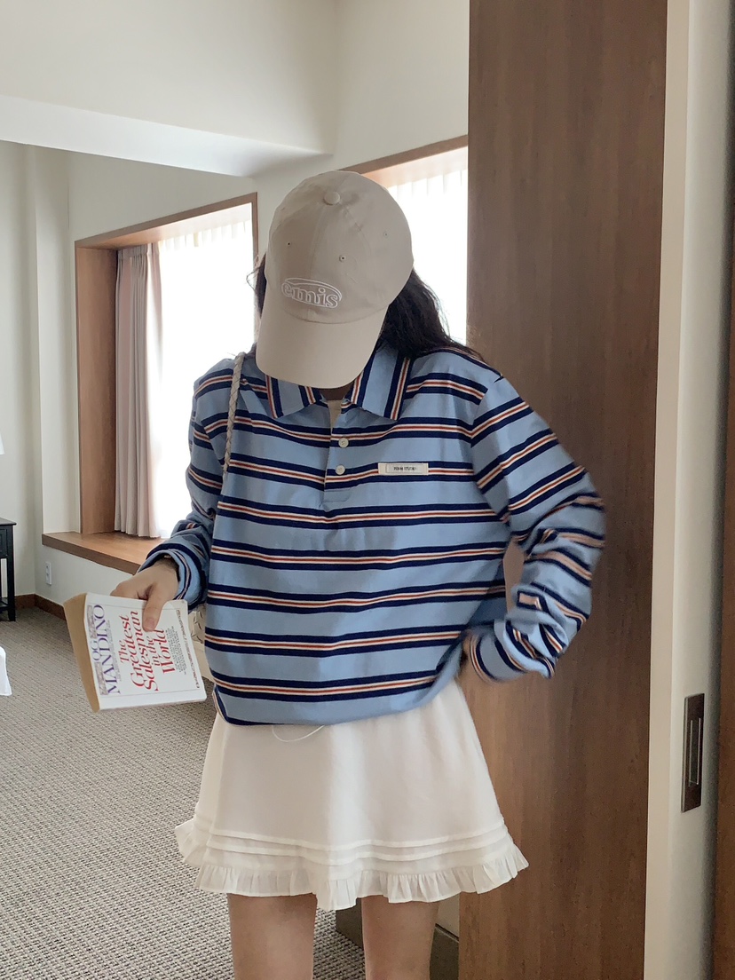 FORMSTUDIO韓國直郵女裝新品時尚職業人氣熱賣真品25春夏長袖T恤FORMSTUDIO長袖T恤