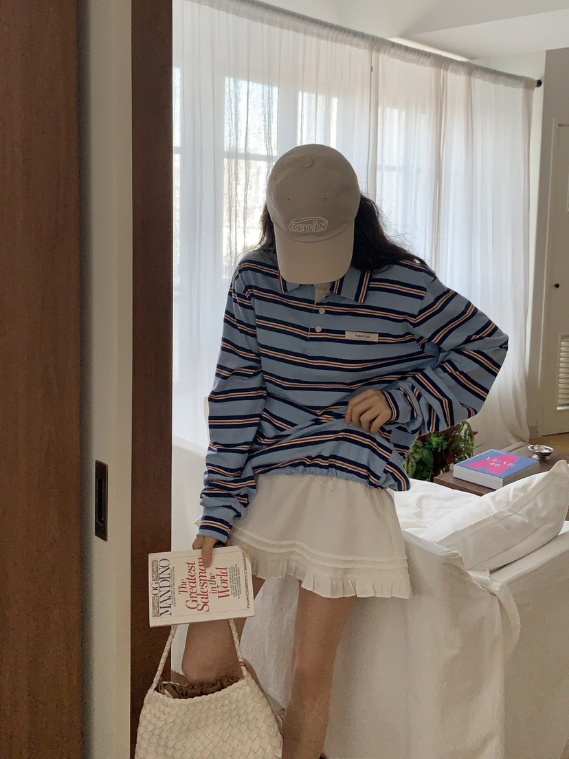 FORMSTUDIO韓國直郵女裝新品時尚職業人氣熱賣真品25春夏長袖T恤FORMSTUDIO長袖T恤