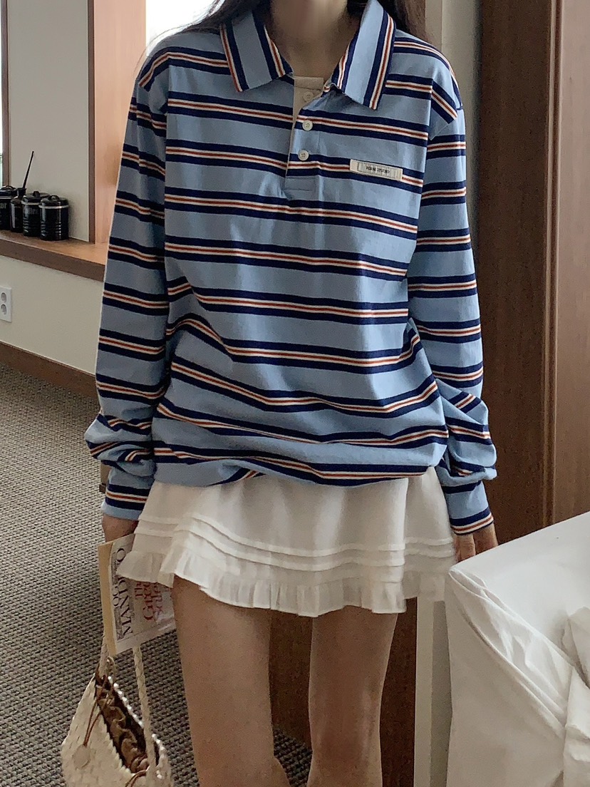 FORMSTUDIO韓國直郵女裝新品時尚職業人氣熱賣真品25春夏長袖T恤FORMSTUDIO長袖T恤圖色2