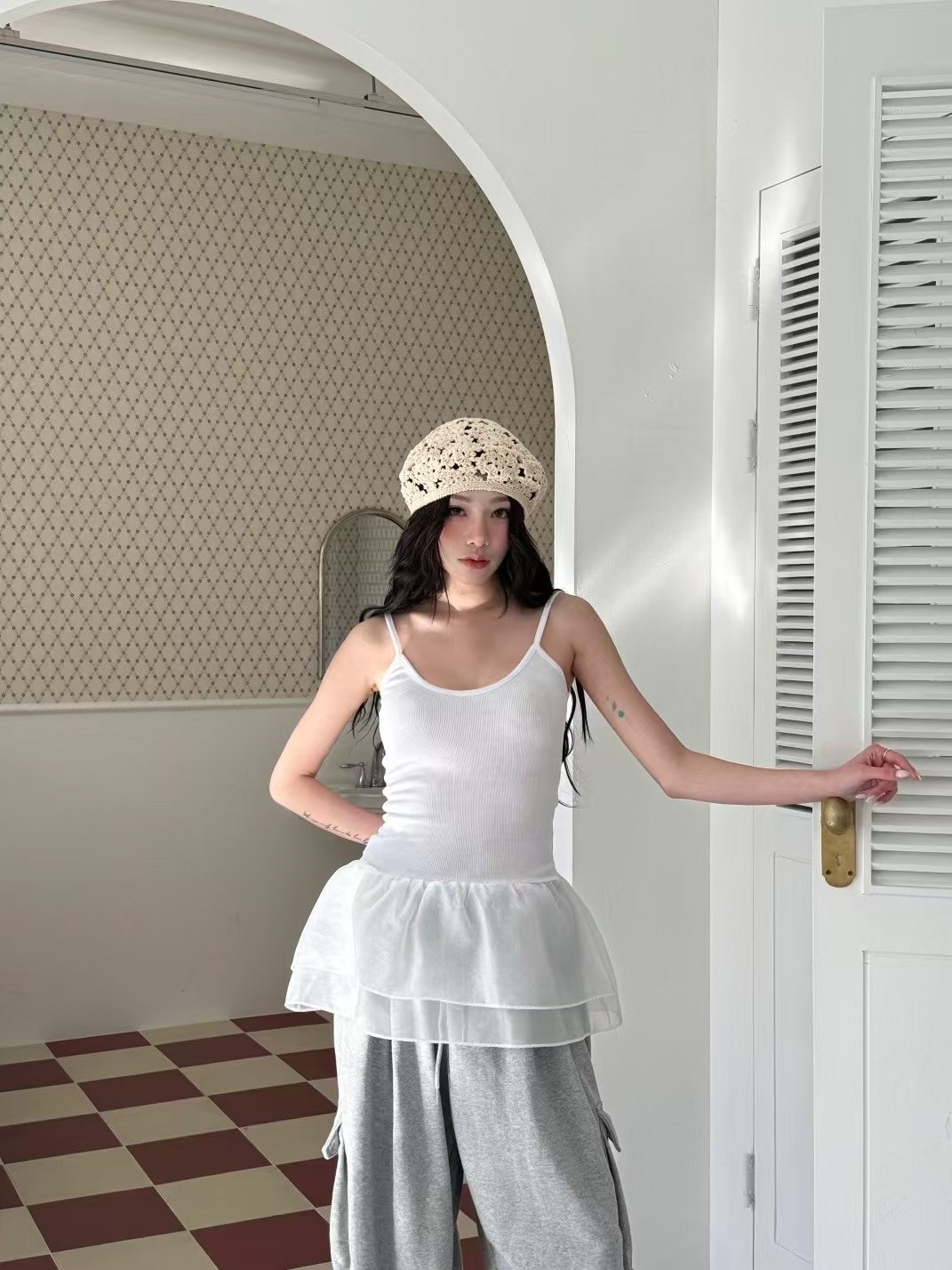 GISELE韓國代購女裝新款熱賣休閑25春夏職業時尚推薦吊帶背心GISELE吊帶/背心