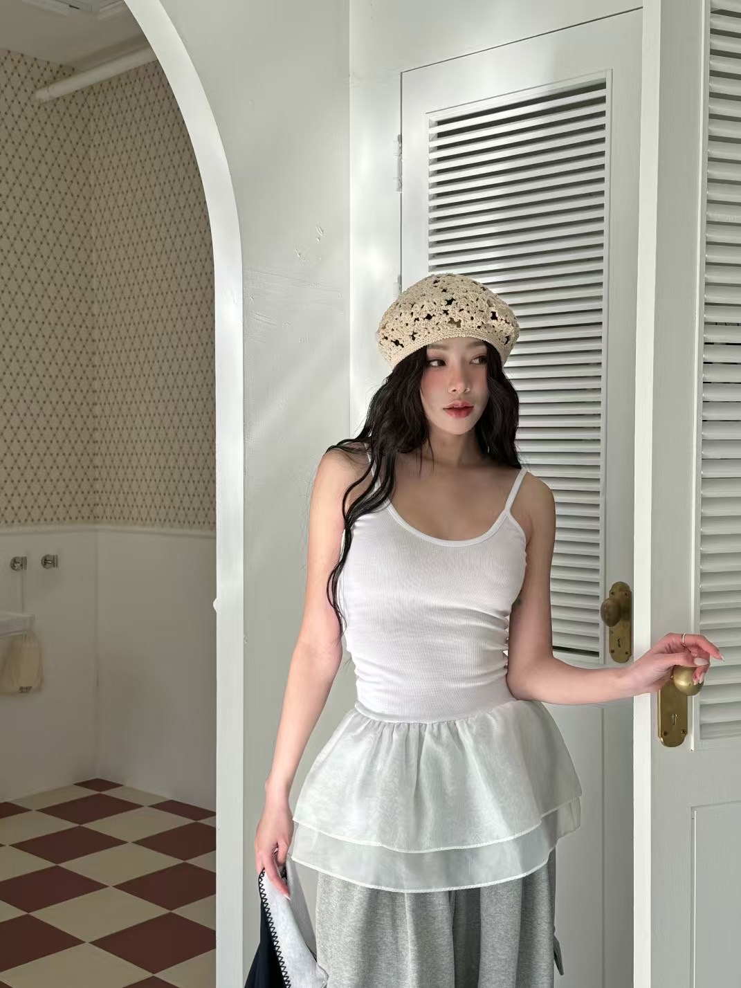 GISELE韓國代購女裝新款熱賣休閑25春夏職業時尚推薦吊帶背心GISELE吊帶/背心