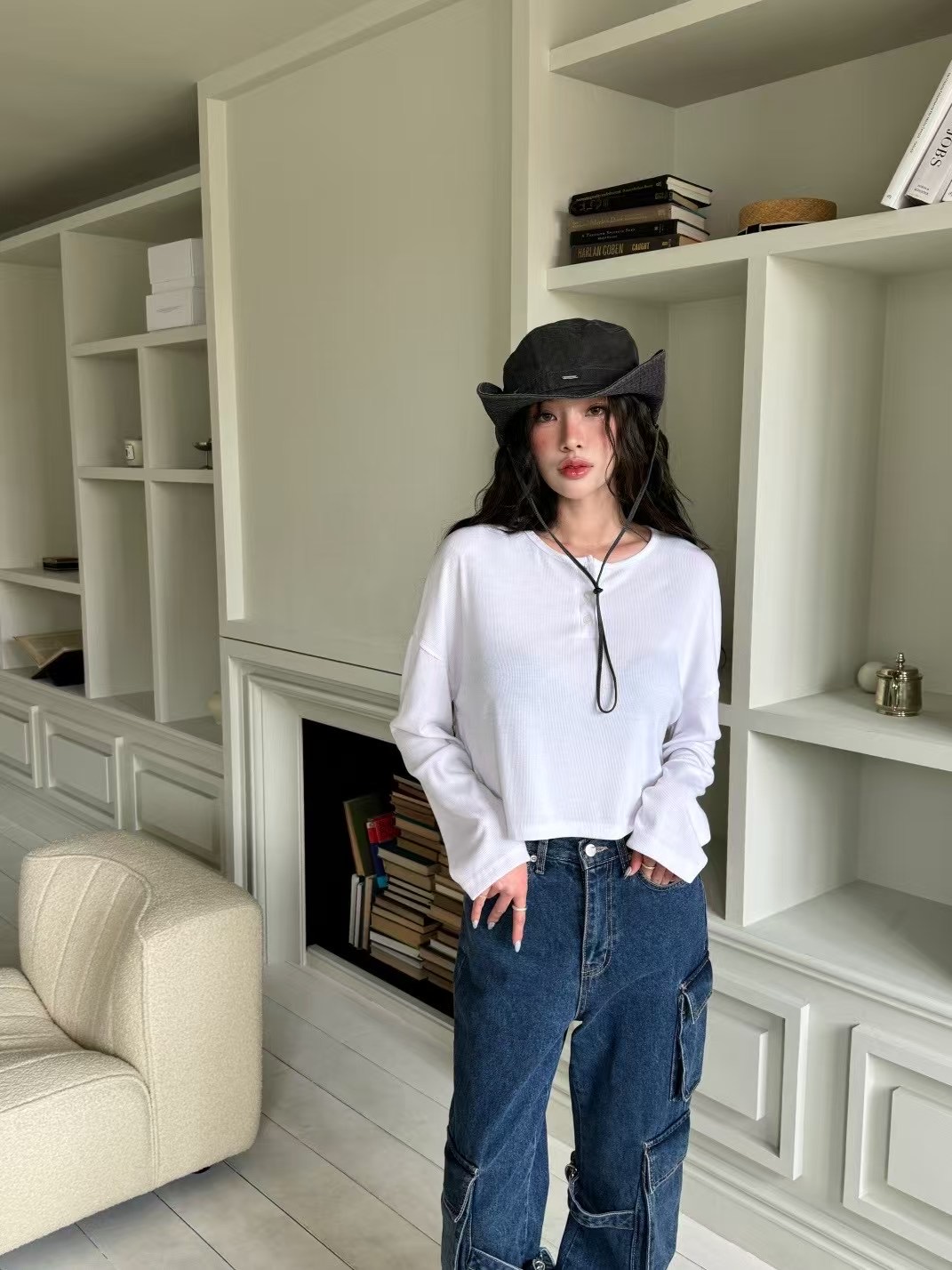 GISELE韓國代購女裝新款熱賣職業推薦時尚人氣真品25春夏長袖T恤GISELE長袖T恤圖色3