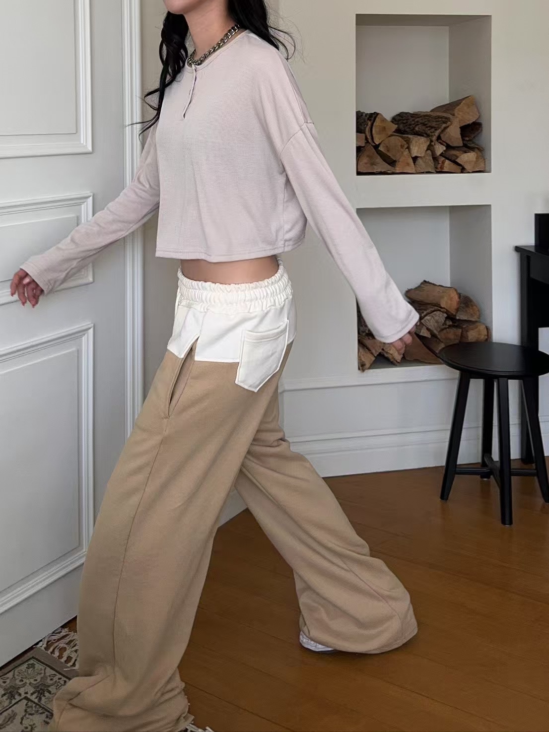 GISELE韓國直郵女裝新品休閑時尚25春夏職業真品推薦休閑褲GISELE休閑褲