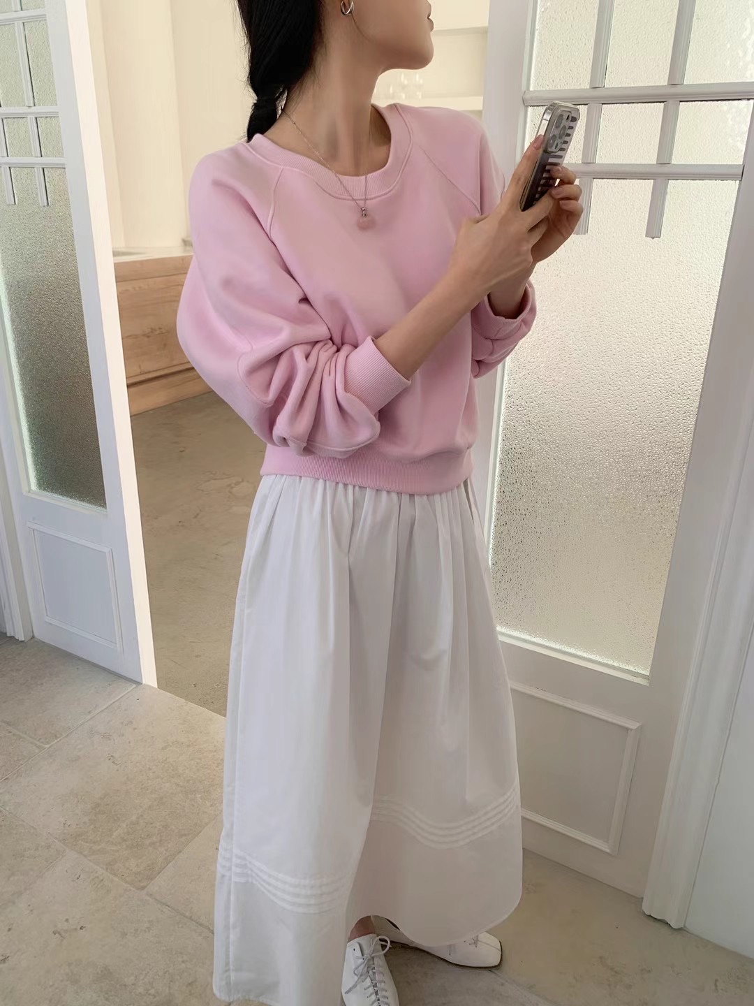 OUIR東大門實拍女裝新品推薦熱賣25春夏休閑時尚真品職業衛衣OUIR衛衣圖色3